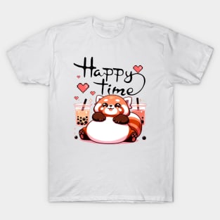 Red Panda Boba Tea T-Shirt